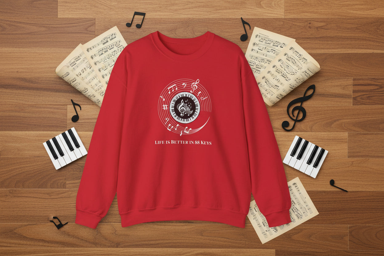 Personalized Music Quote Sweatshirt — Customizable Musical Designs