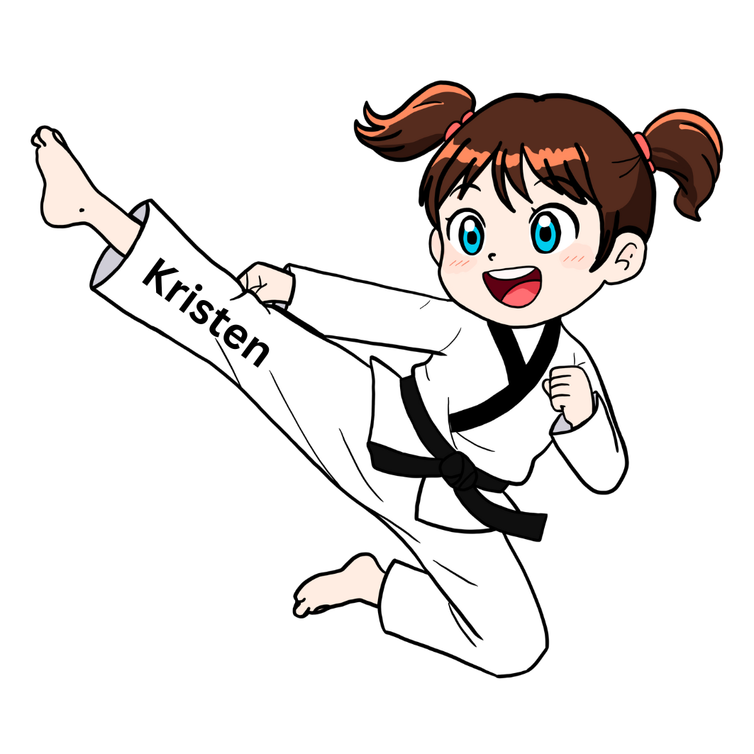 Personalized Karate Kid Acrylic Ornament — Custom Name Taekwondo Keepsake