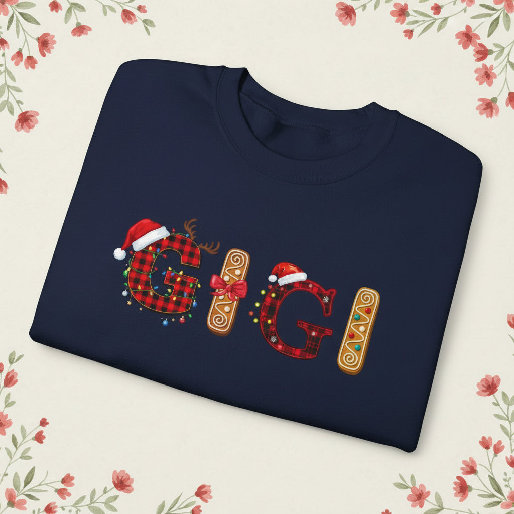 Personalized Grandma, Lola, Nana, Mimi, Gigi, Grammy Sweatshirt with Grandkids Snowman Names, Christmas Holiday Gift for Her