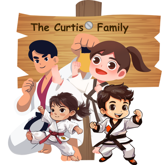 Personalized Karate Kid Acrylic Ornament — Custom Name Taekwondo Keepsake